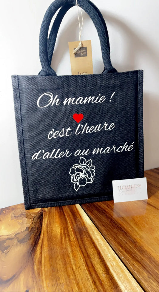 Sac en jute personnalisable (petit format) BLOSSOM HIDADJESS