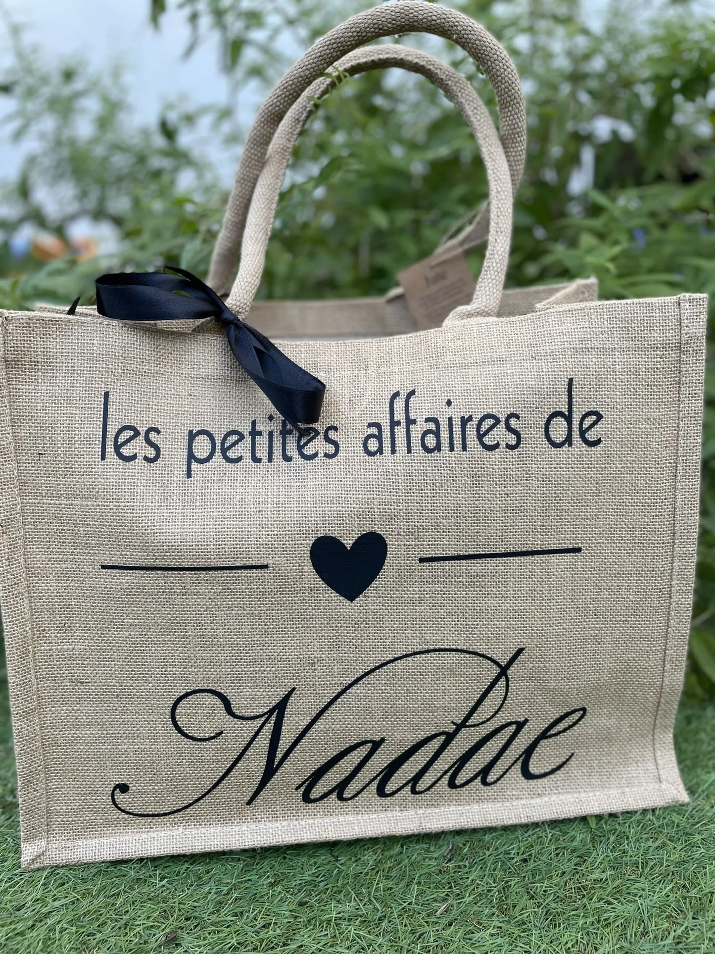 Sac en jute personnalisable (grand format) BLOSSOM HIDADJESS