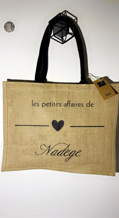 Sac en jute personnalisable (grand format) BLOSSOM HIDADJESS