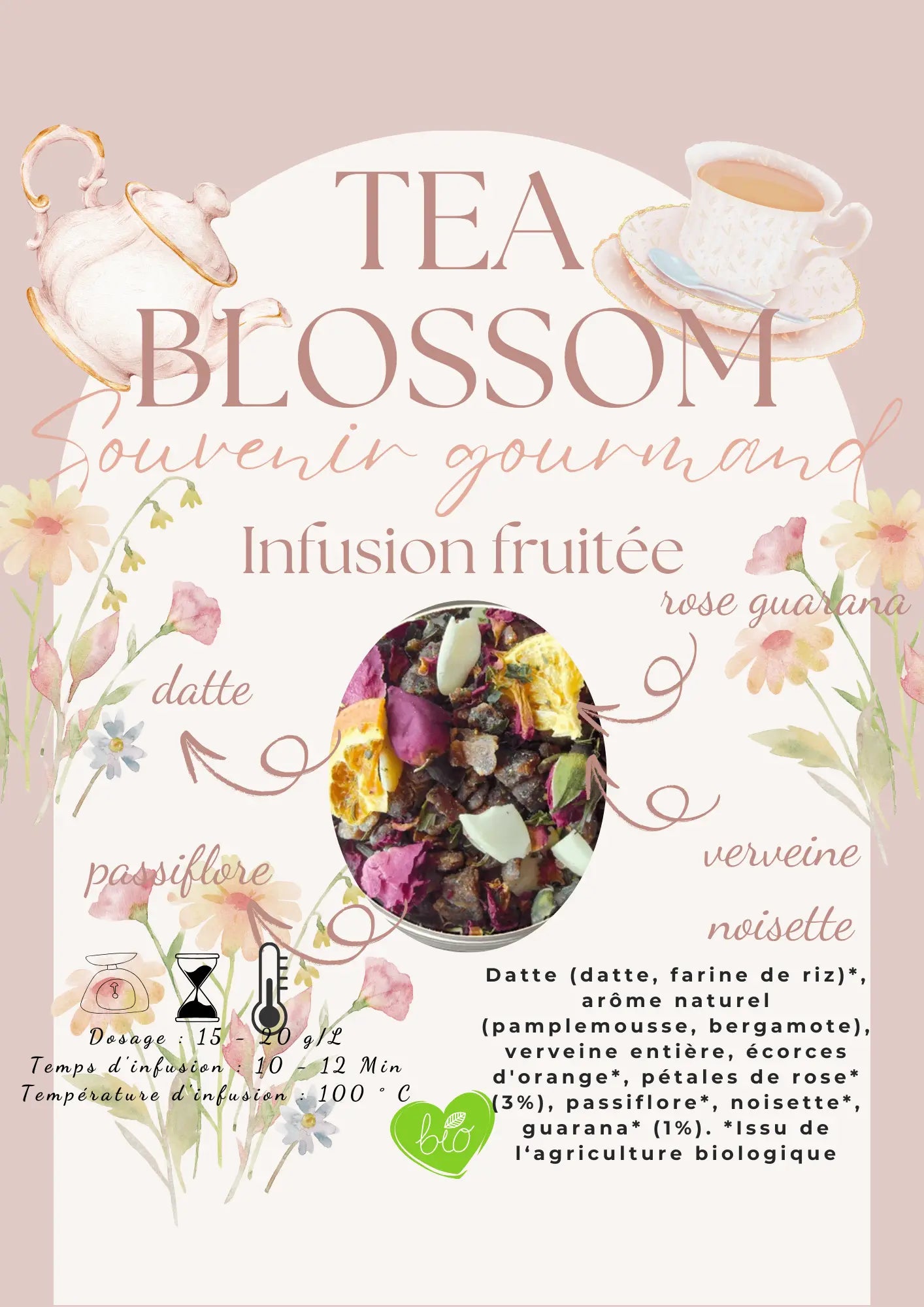 Infusion fruitée "souvenir gourmand" BLOSSOM HIDADJESS